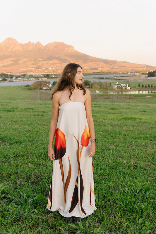 Tulip Satin Boobtube Dress