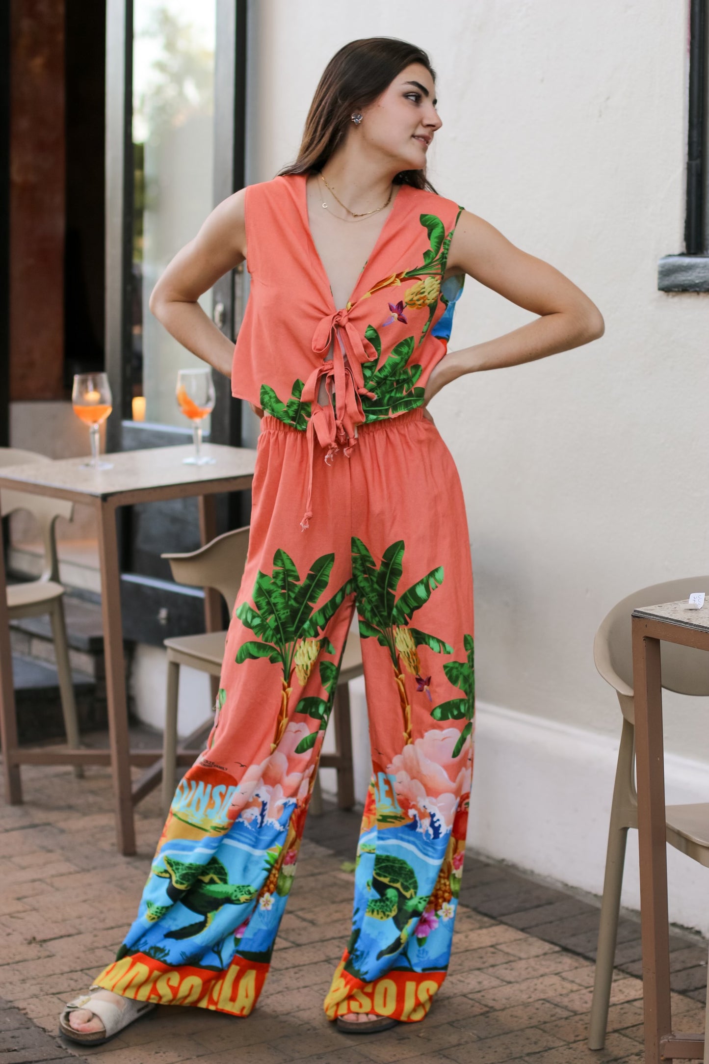 Peach Linen Shirt