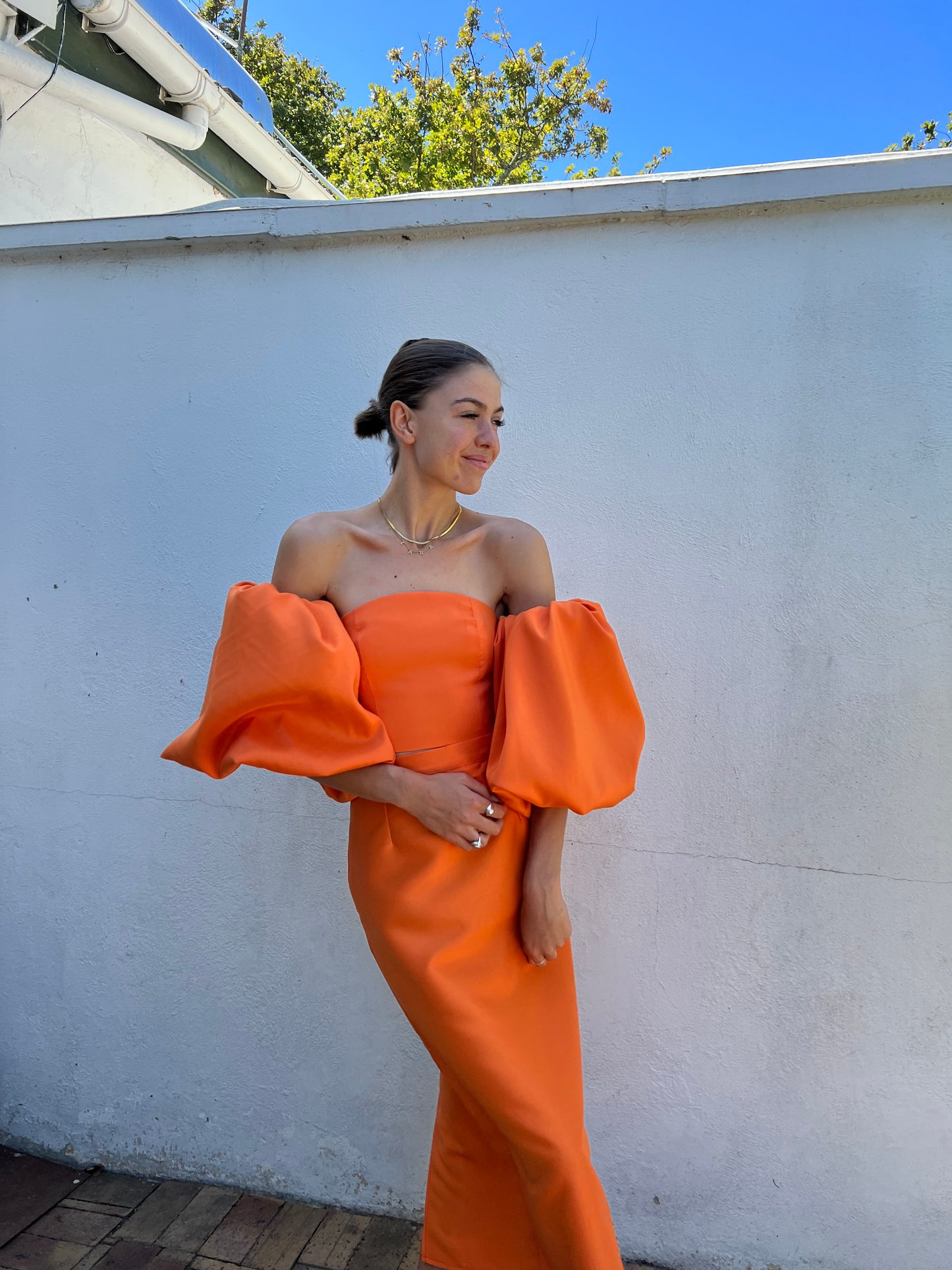 Two Piece Puff Sleeve Dress