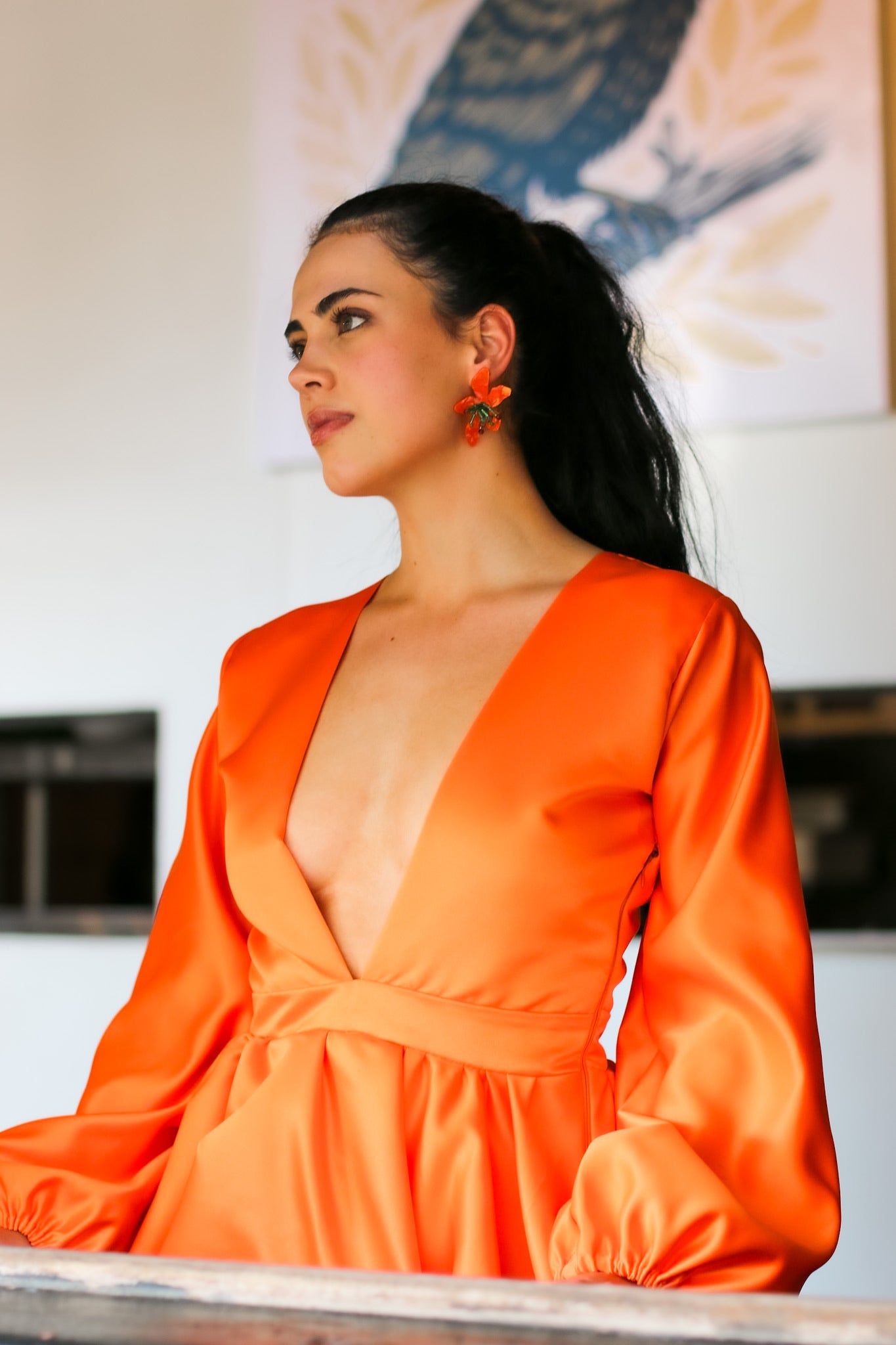 Orange Layered Silk