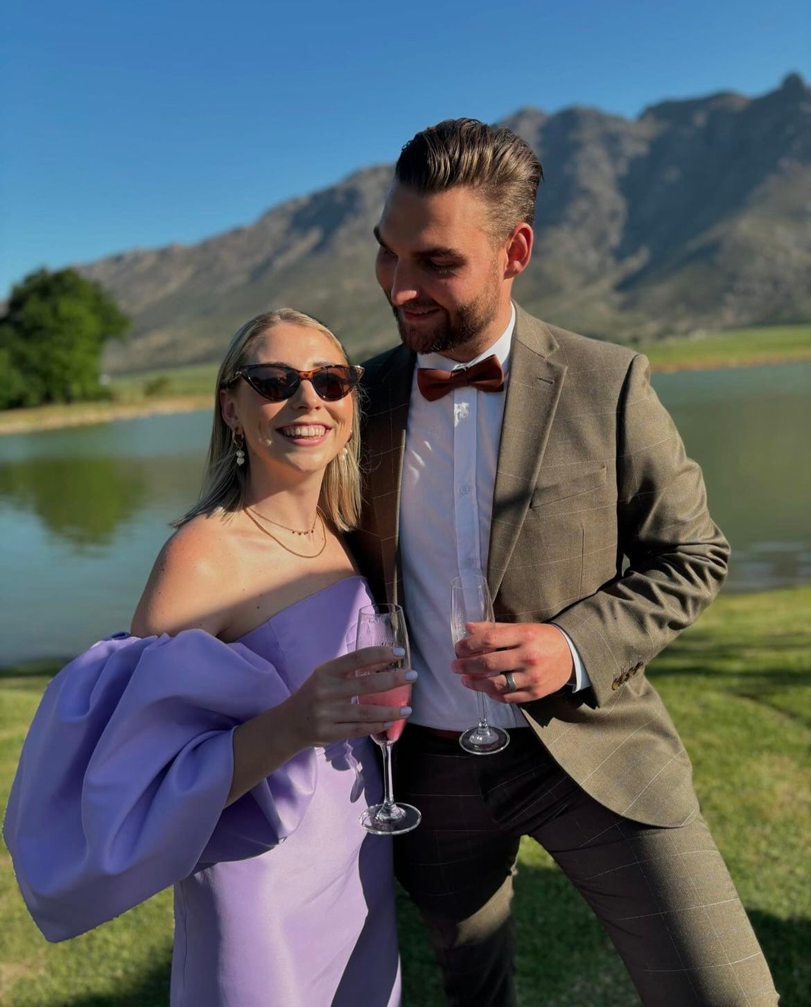 Two Piece Puff Sleeve Dress