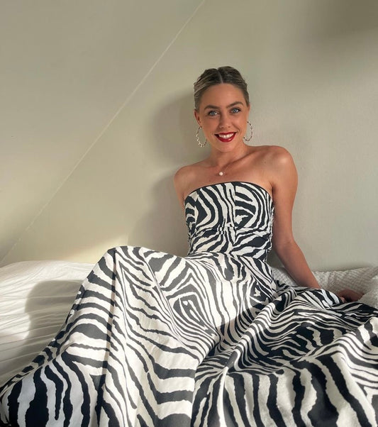 Zebra Strapless