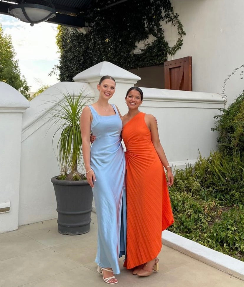 Orange Pleated