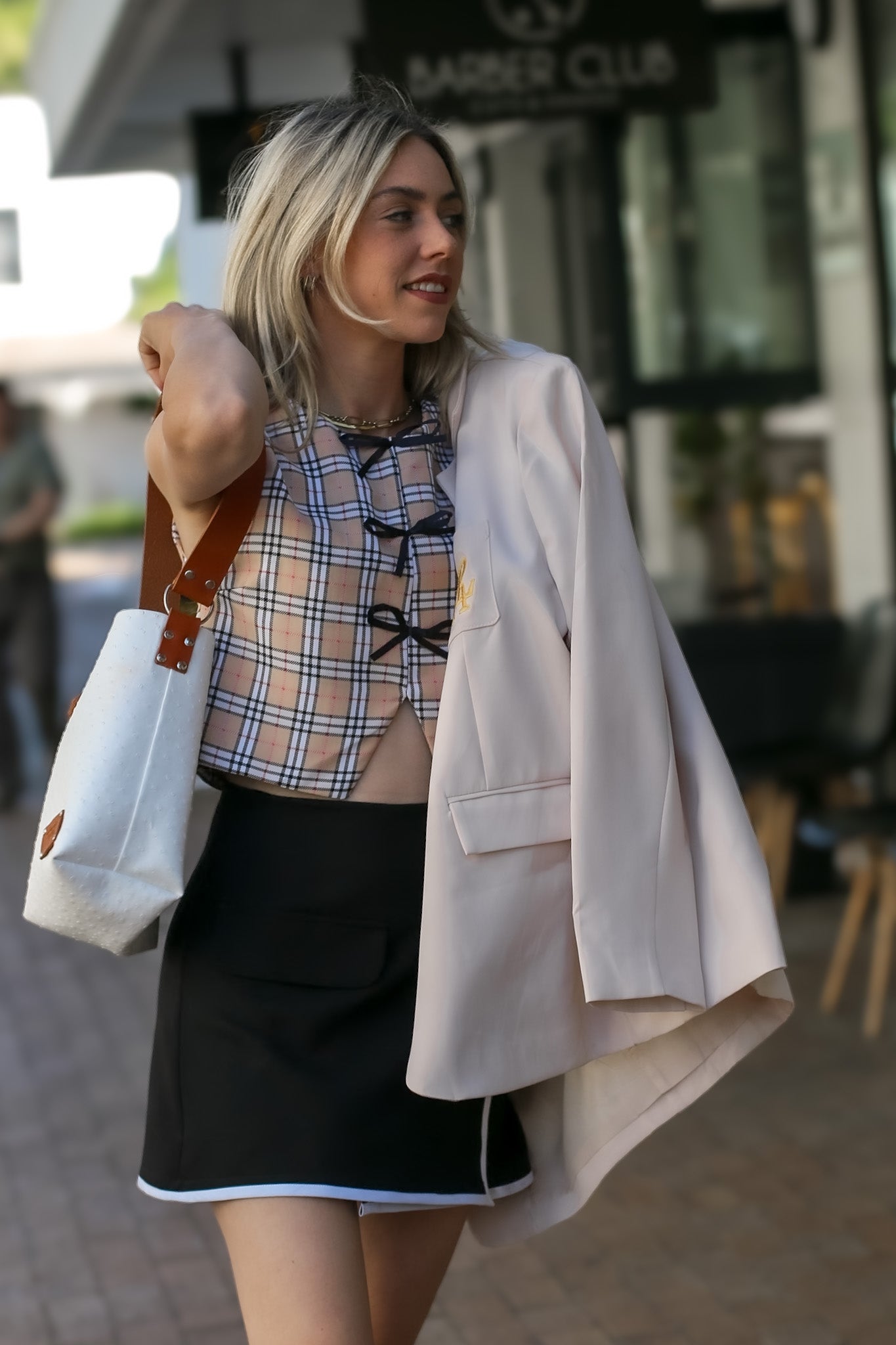 Contrast Mini Skirt