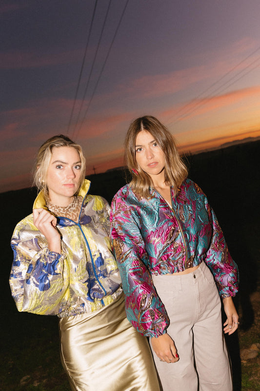 Metallic Bomber Jackets