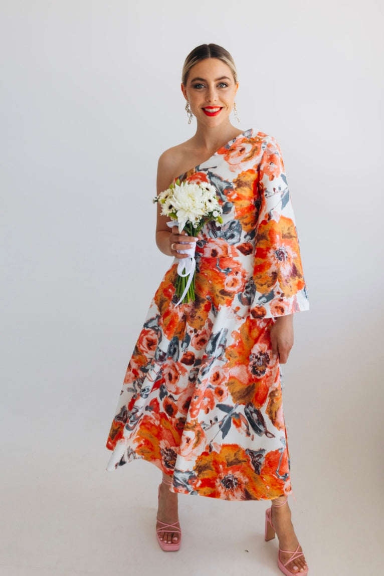 Floral One Shoulder