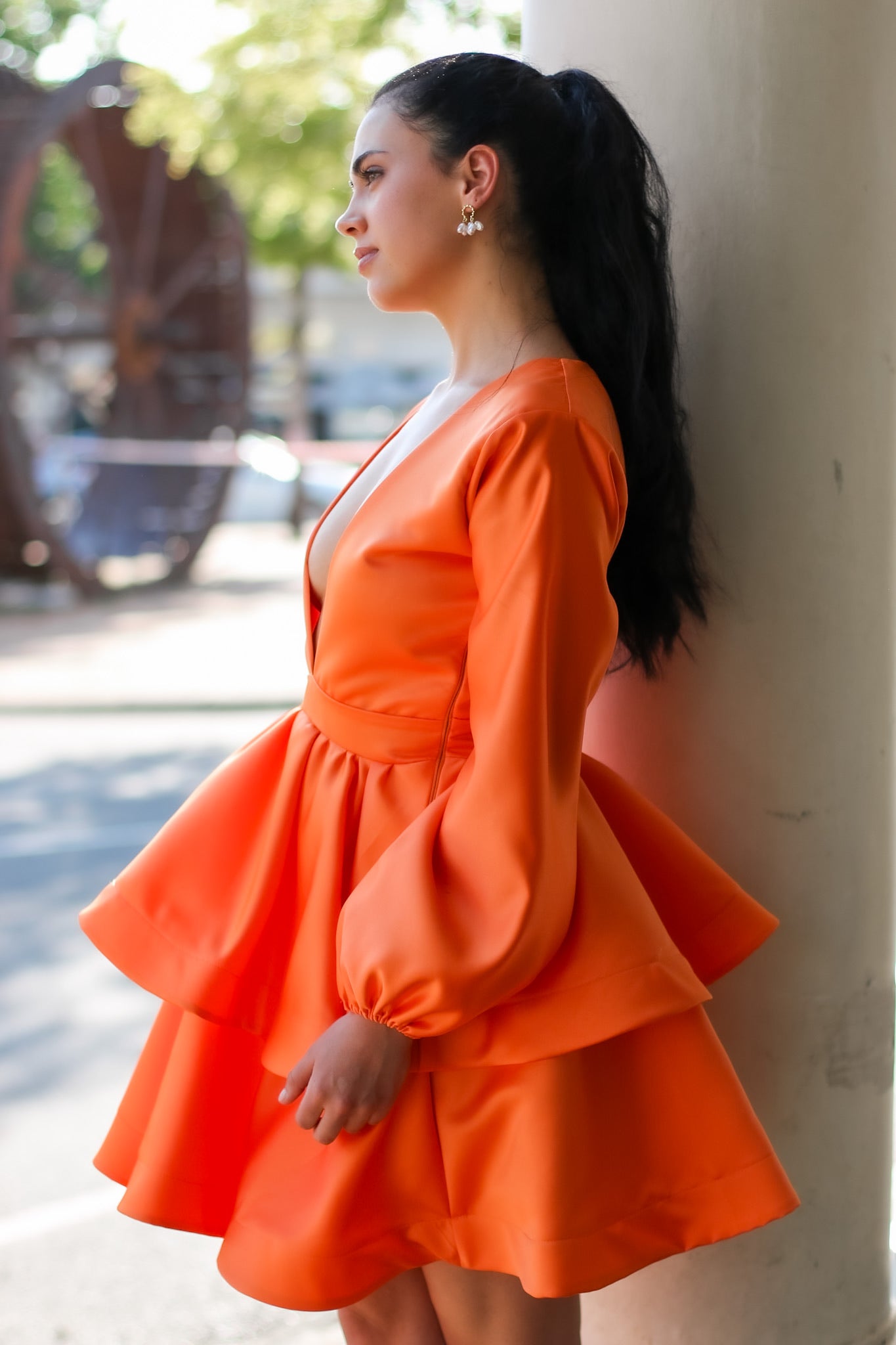 Orange Layered Silk