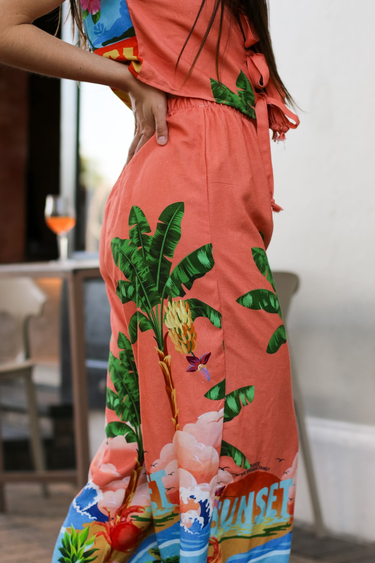 Peach Linen Pants