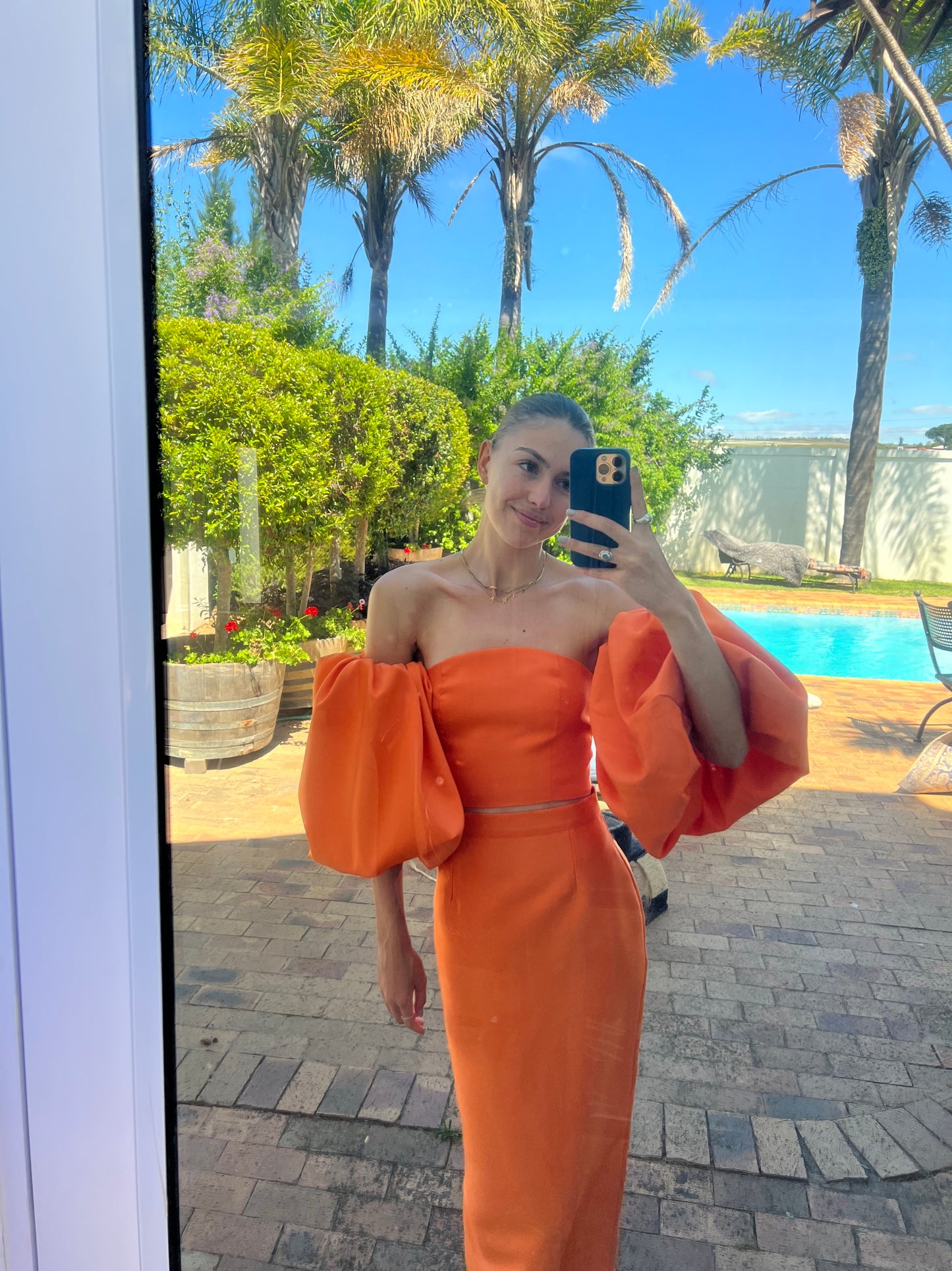 Two Piece Puff Sleeve Dress