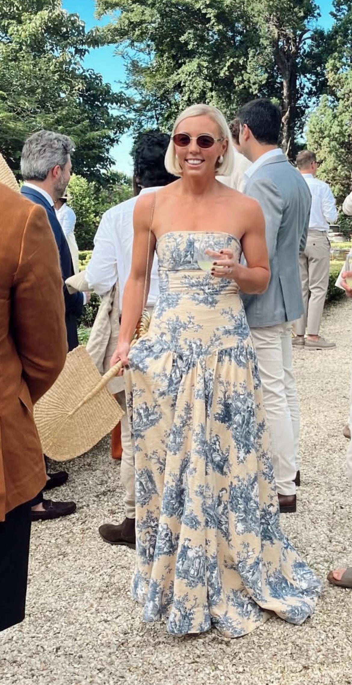 The Vintage Toile Strapless Dress