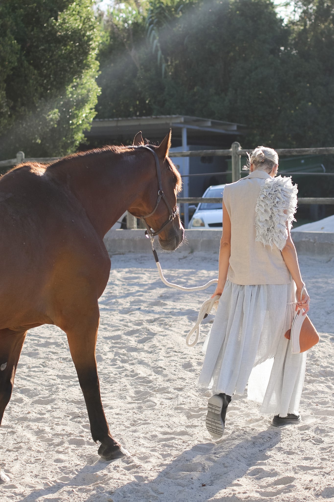 Dune Drift Ruffle Blazer