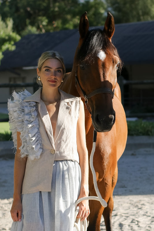 Dune Drift Ruffle Blazer