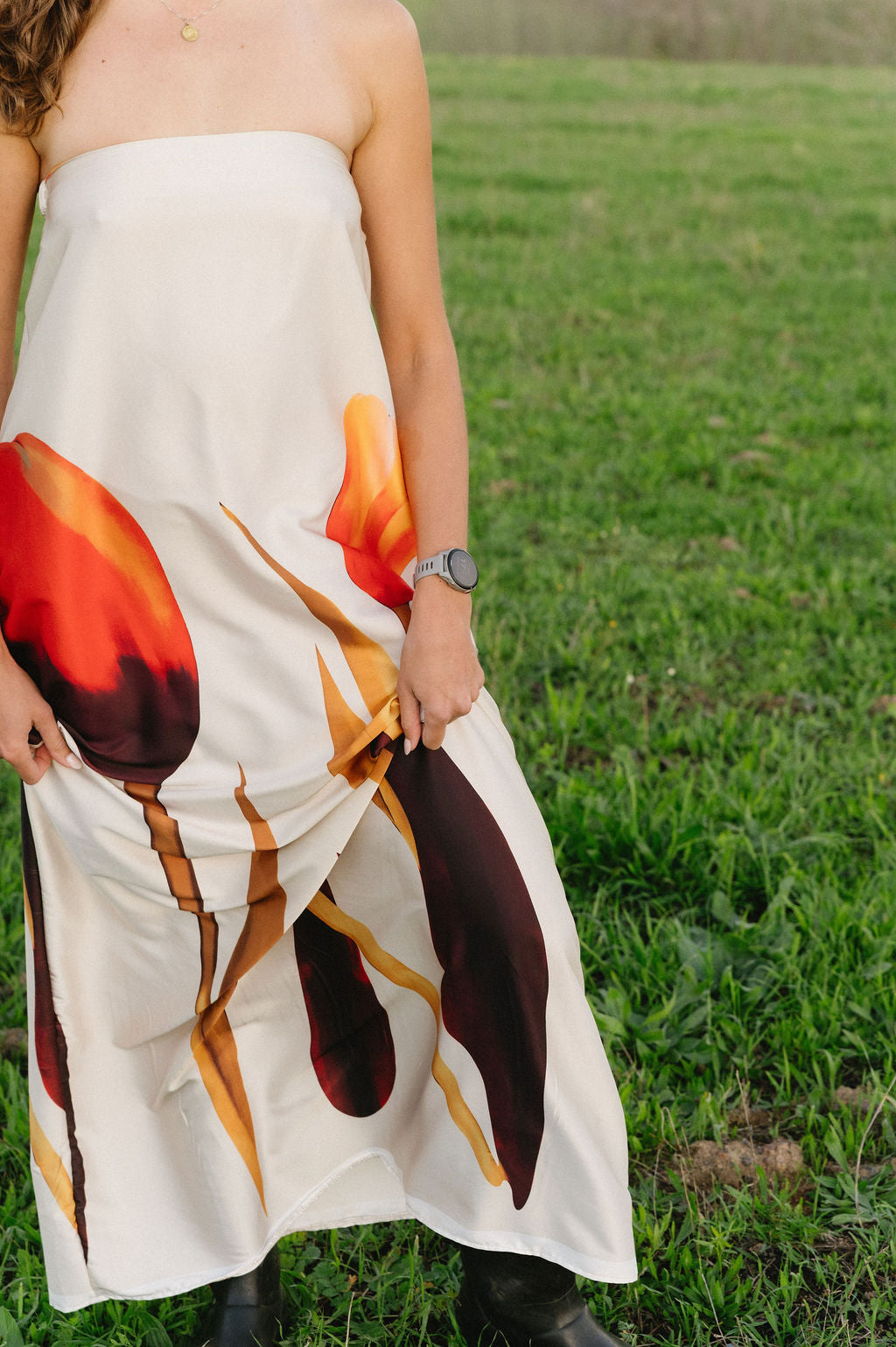Tulip Satin Boobtube Dress