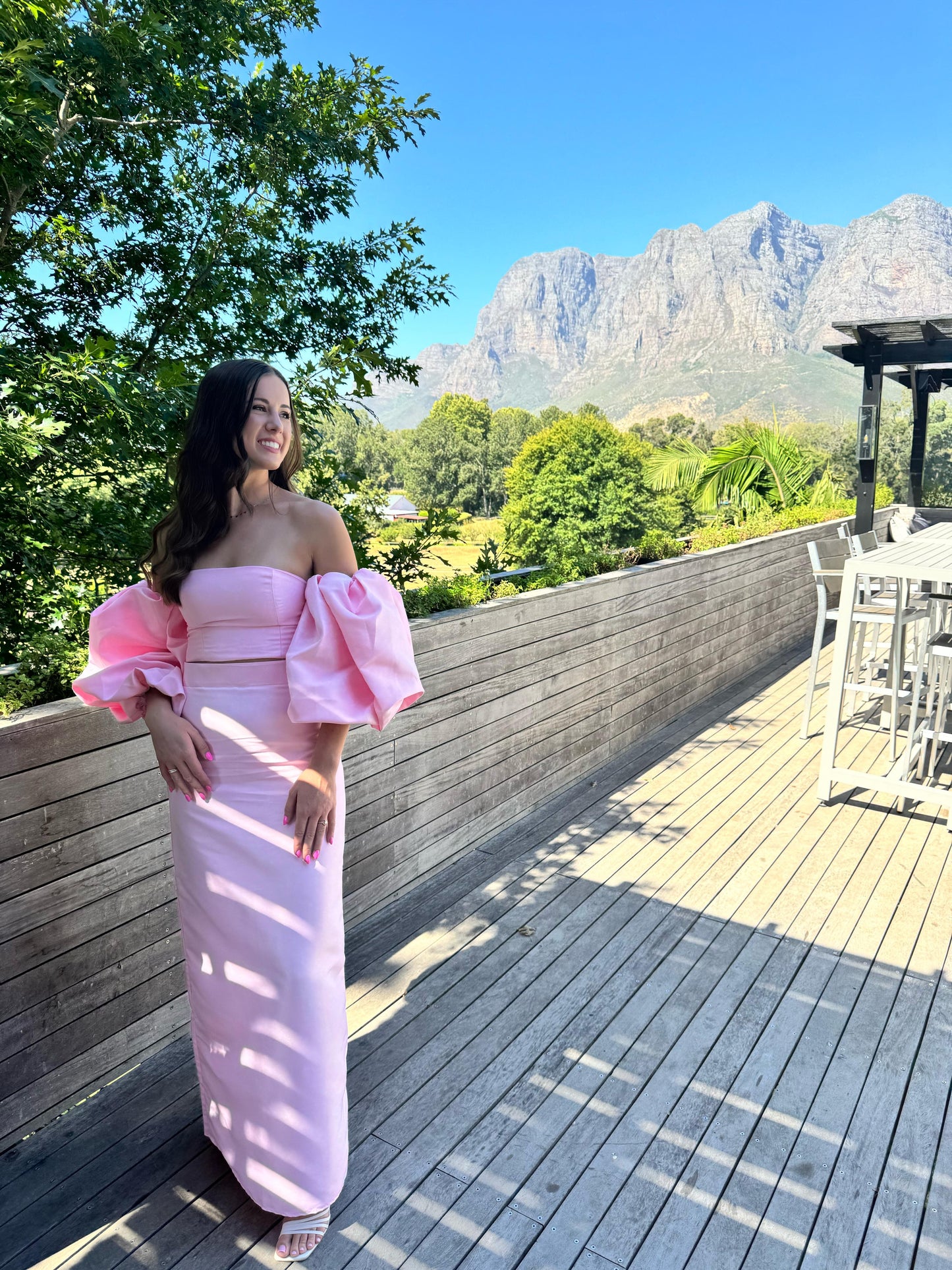 Two Piece Puff Sleeve Dress