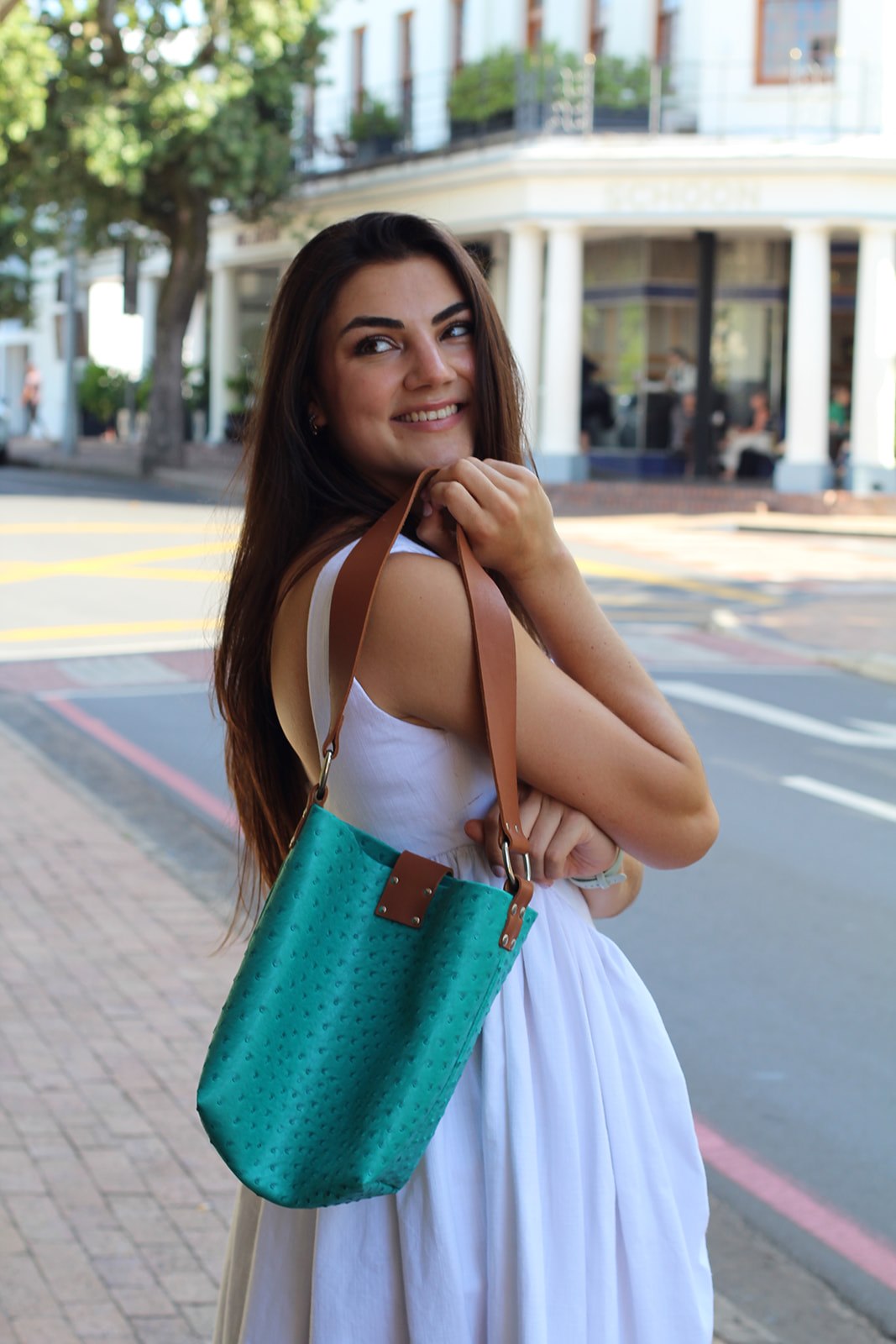 Genuine Leather Turquoise Bag