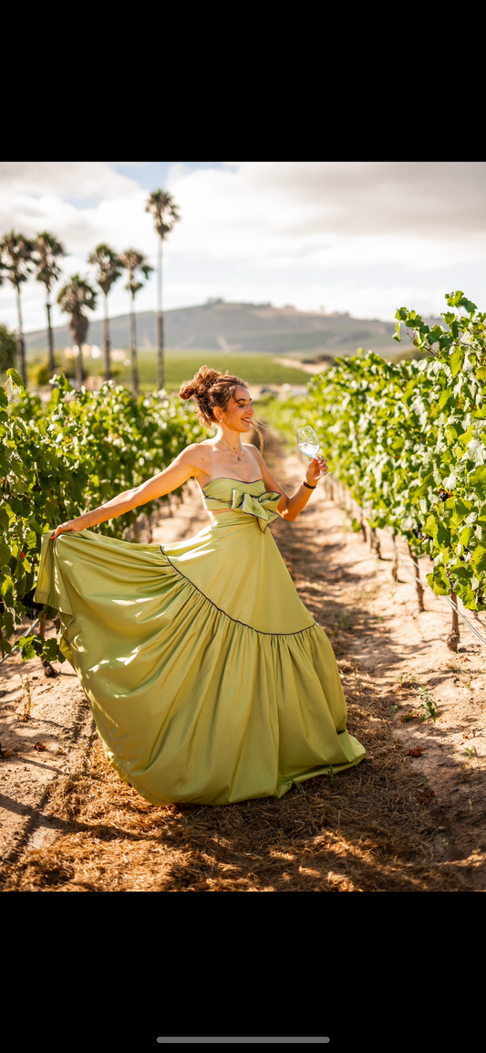 Taffeta Piping Dress