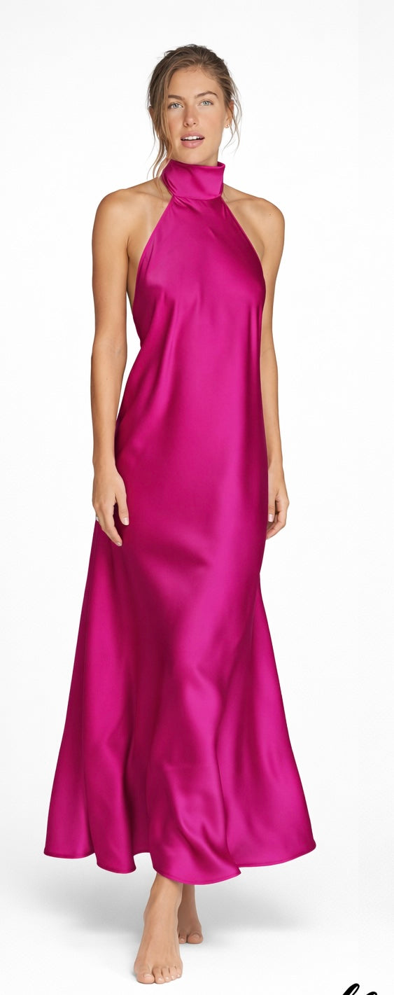 Satin Halter Neck