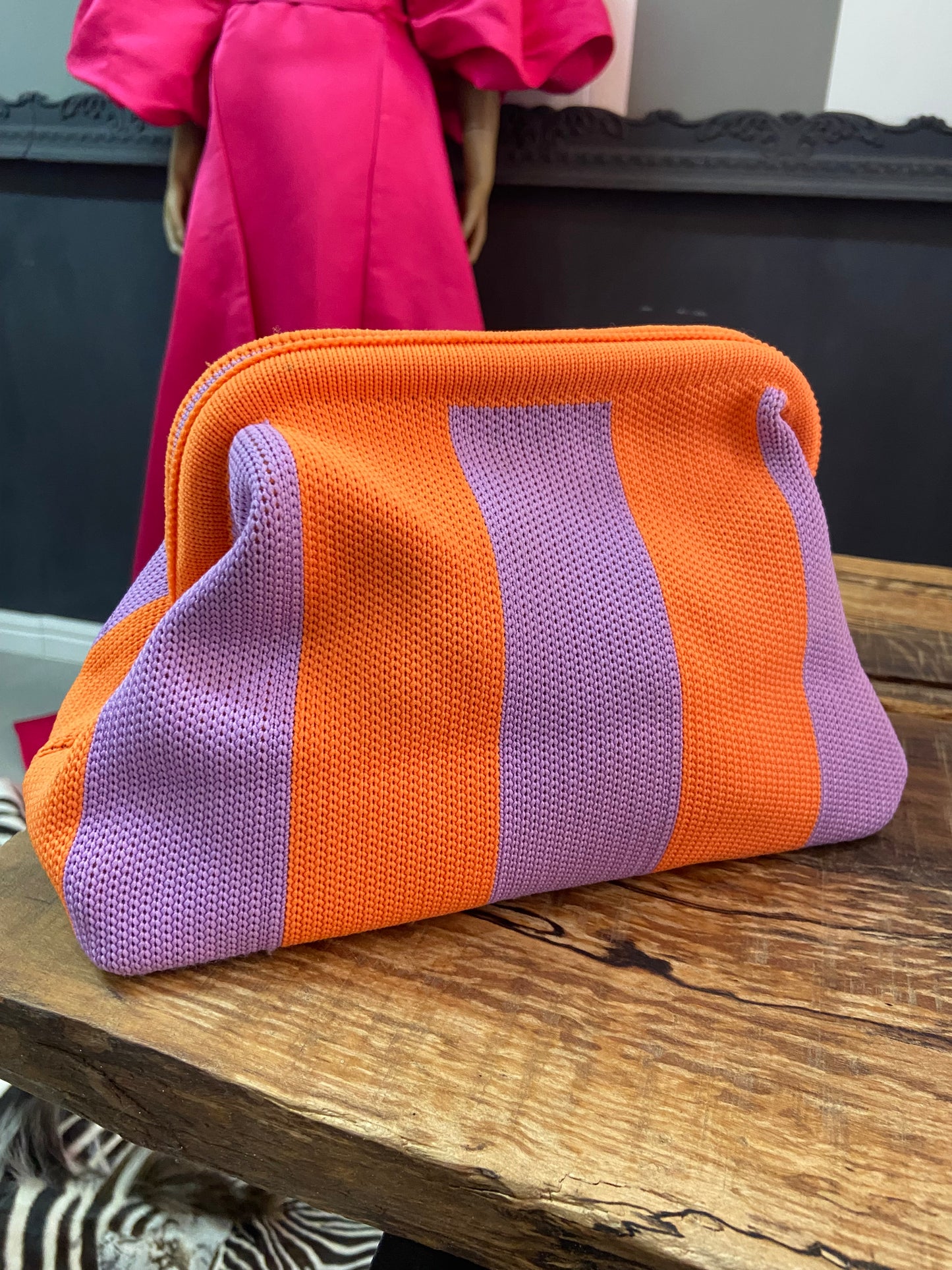 Vibrant Stripes Clutch