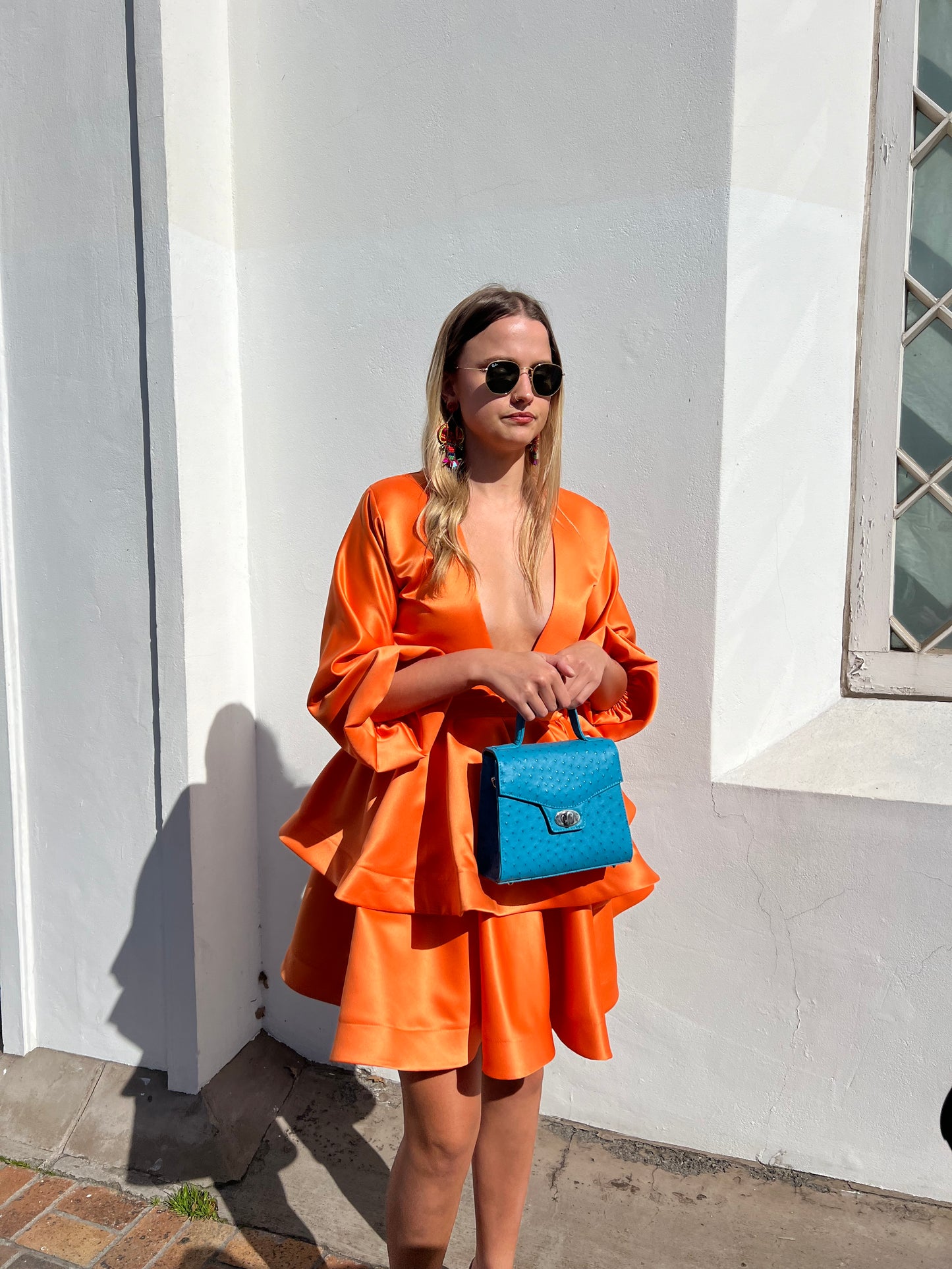 Orange Mini Layered Dress