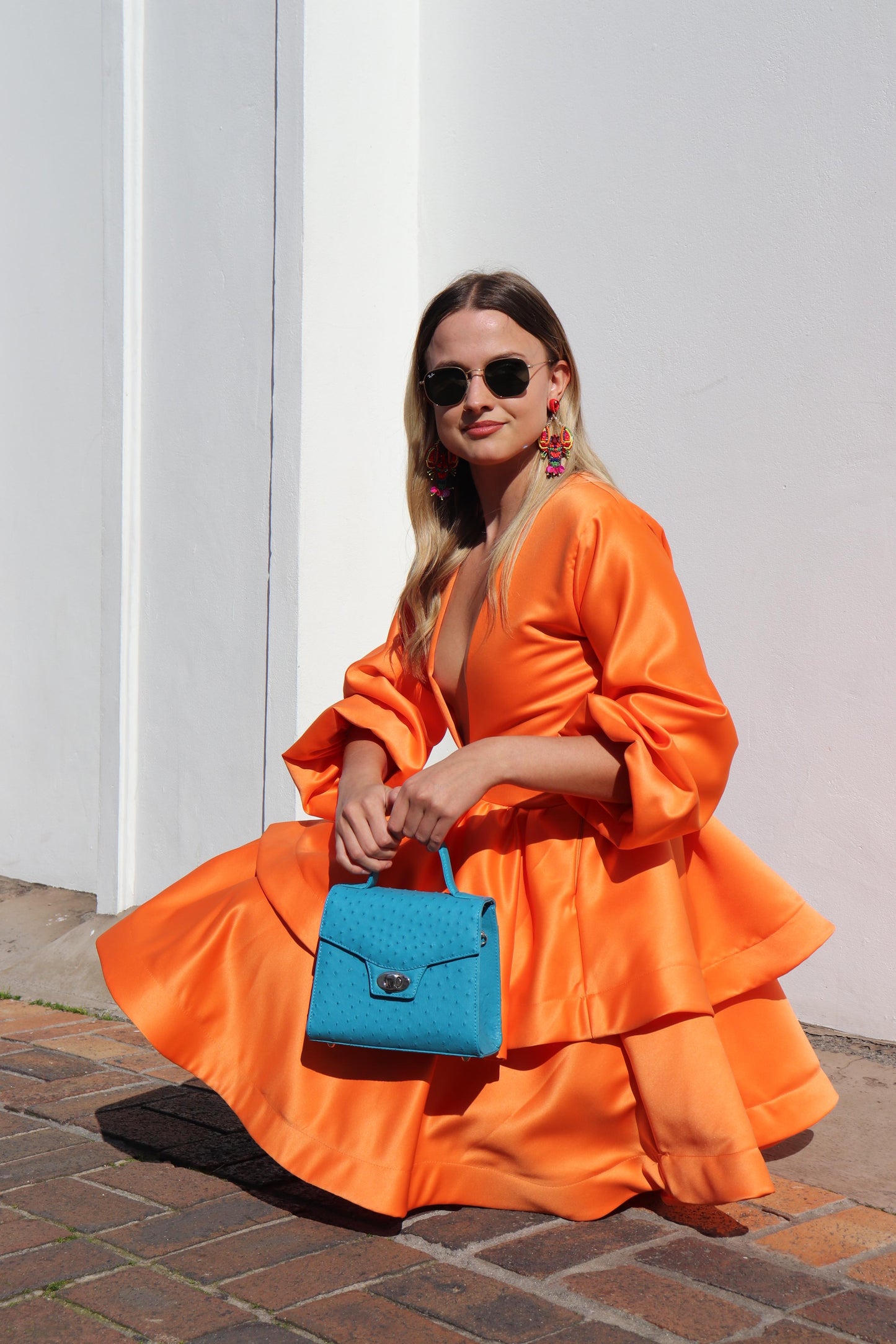 Orange Mini Layered Dress