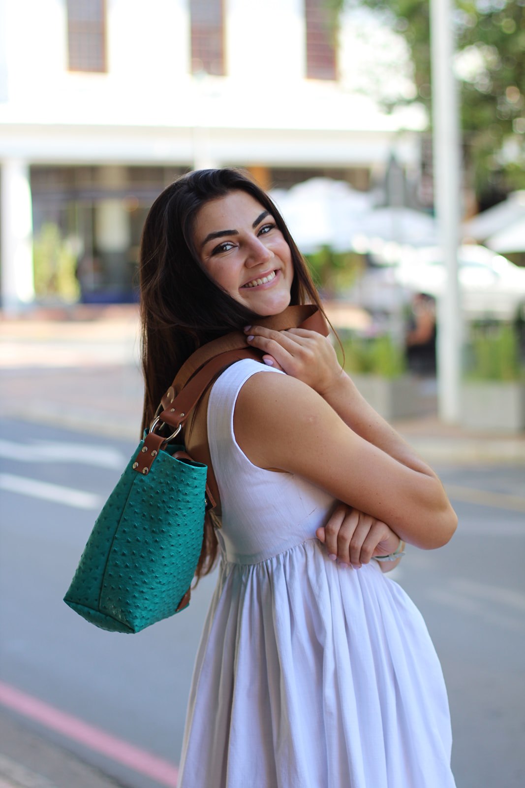 Genuine Leather Turquoise Bag