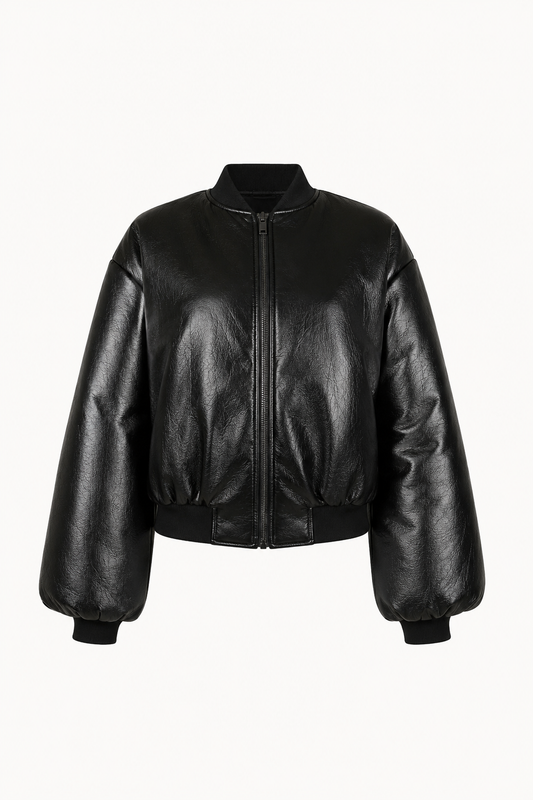 Reversible Pleather Bomber