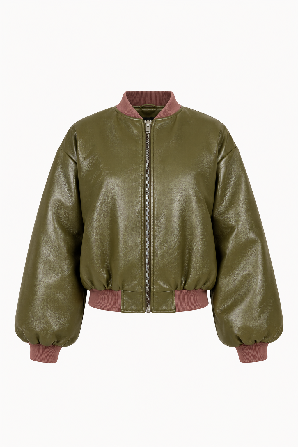 Reversible Pleather Bomber