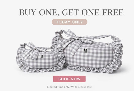 Grey gingham small and large bag