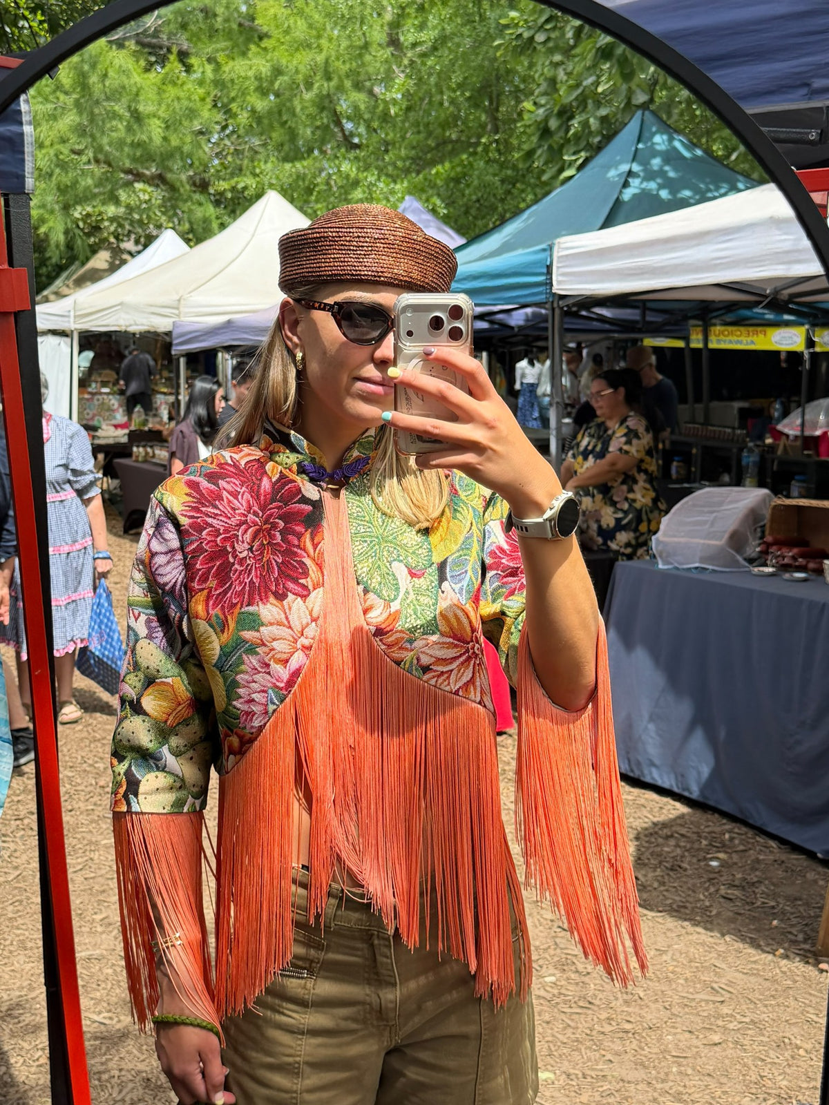 The Floral Fringe Jacket, front