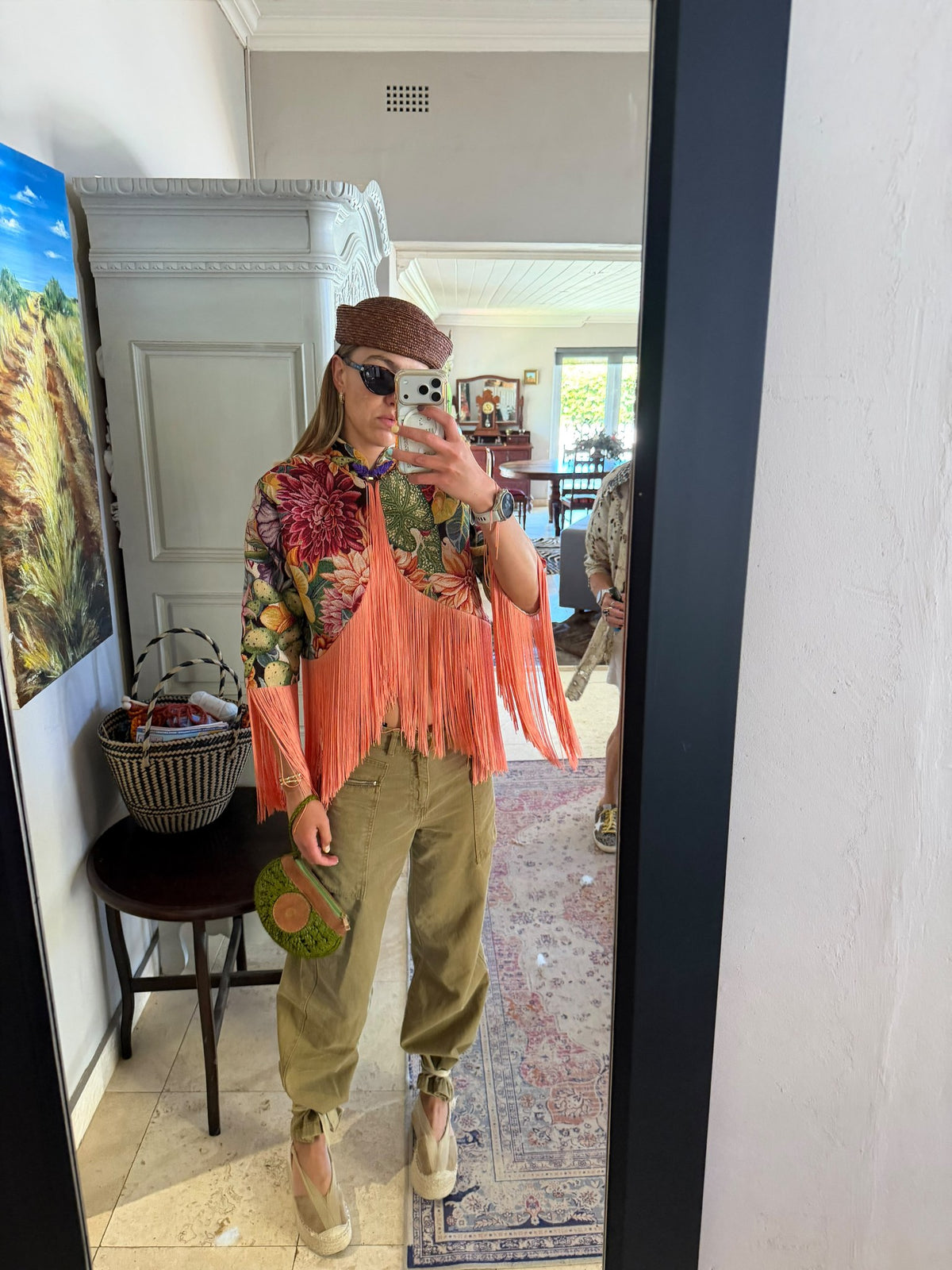 The Floral Fringe Jacket, styled