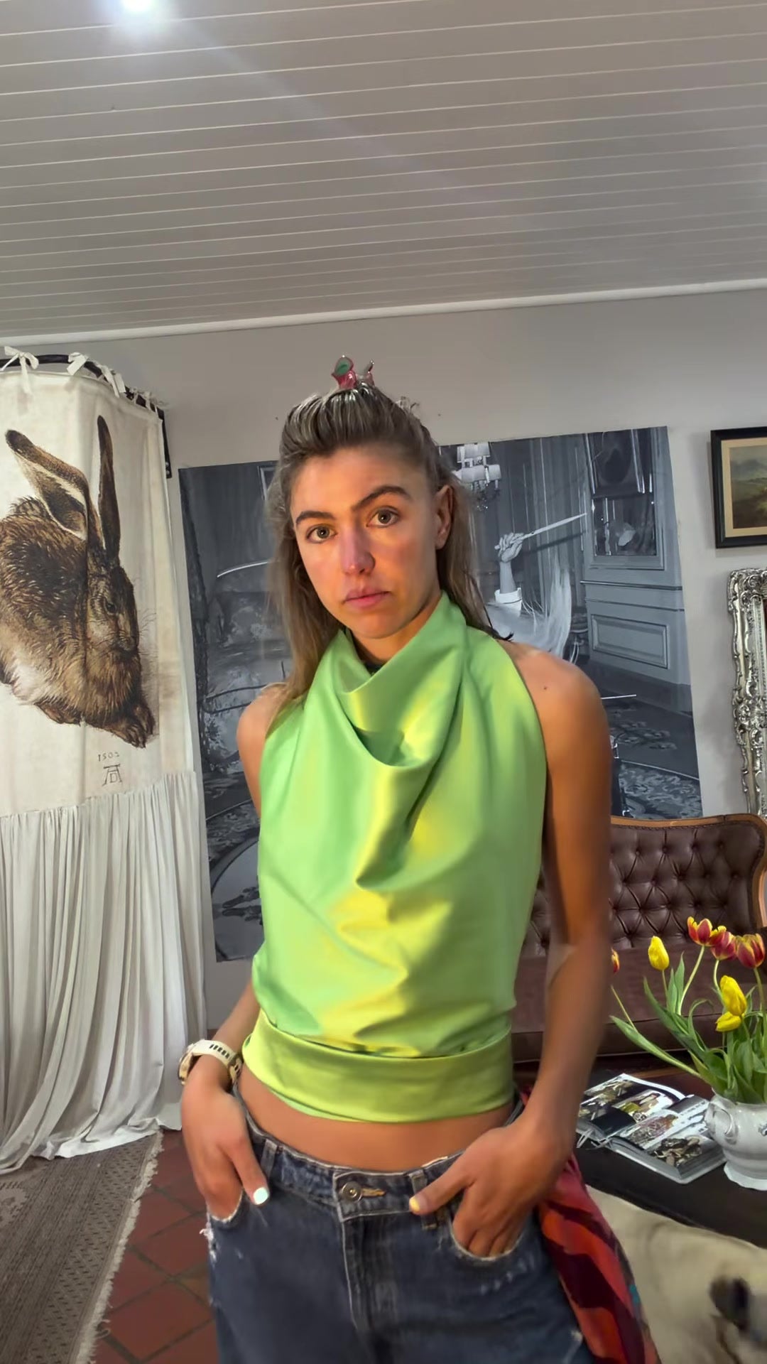 Two Way Top – Lime Green