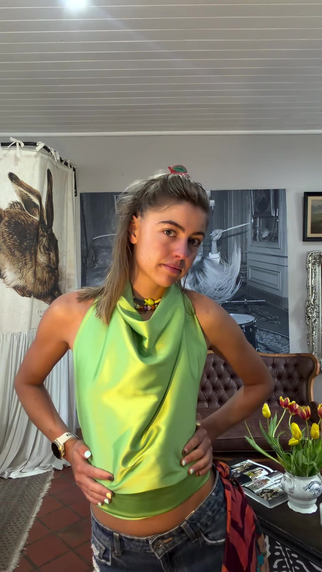 Two Way Top – Lime Green